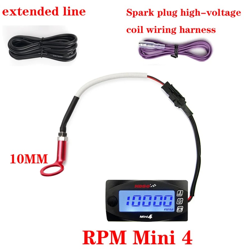 Koso 4-in-1 Motorbike Cylinder Temperature and RPM Meter
