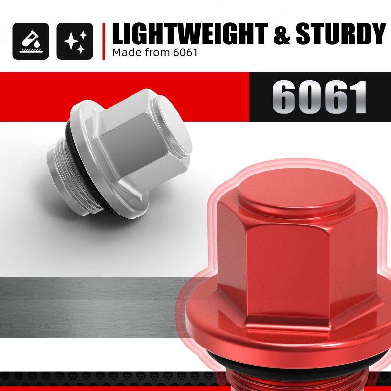 NICECNC Carburetor Sump Drain Plug for Multiple Motorcycle Models