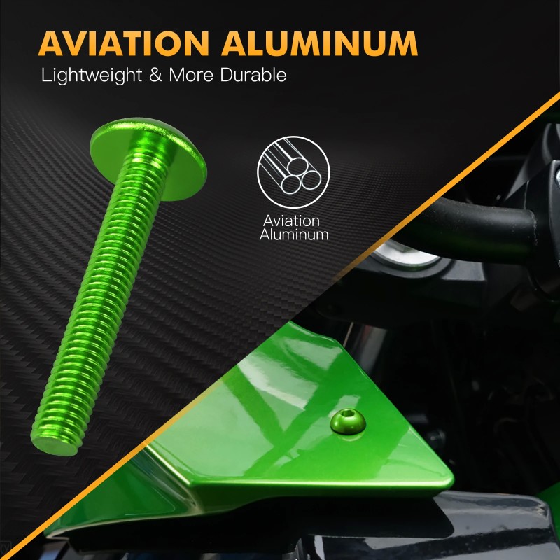 190-Piece Motorcycle Fairing Bolt Kit for Kawasaki & Ninja Models