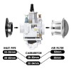 ZSDTRP Universal 2T & 4T Carburetor Set for 125cc-350cc with Air Filter
