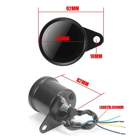 Universal 12V Digital Motorcycle Speedometer and Odometer Gauge