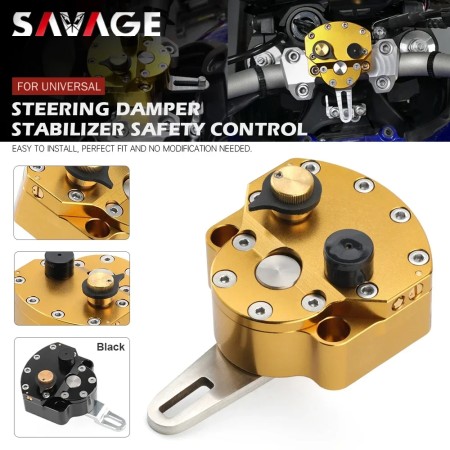 Universal Motorcycle Steering Damper Stabilizer - Adjustable Control