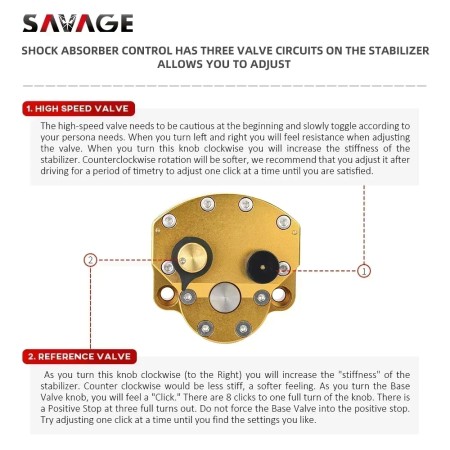 Universal Motorcycle Steering Damper Stabilizer - Adjustable Control