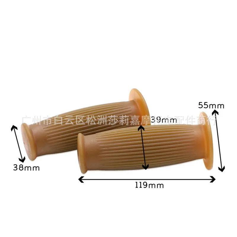 Vintage 22mm Rubber Motorcycle Handlebar Grips for Harley & Cafe Racer